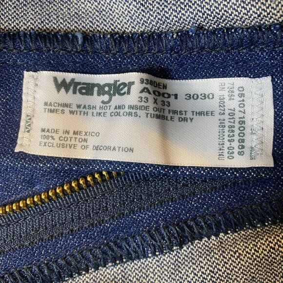 New w/o Tag Wrangler Men's Rigid Slim Cowboy Cut Jeans 33 x 33" 100% Cotton #52X - Picture 7 of 7